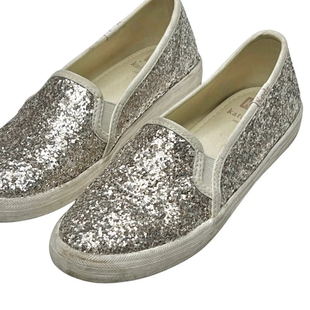 Kate‎ Spade Kids Silver Glitter Sneakers